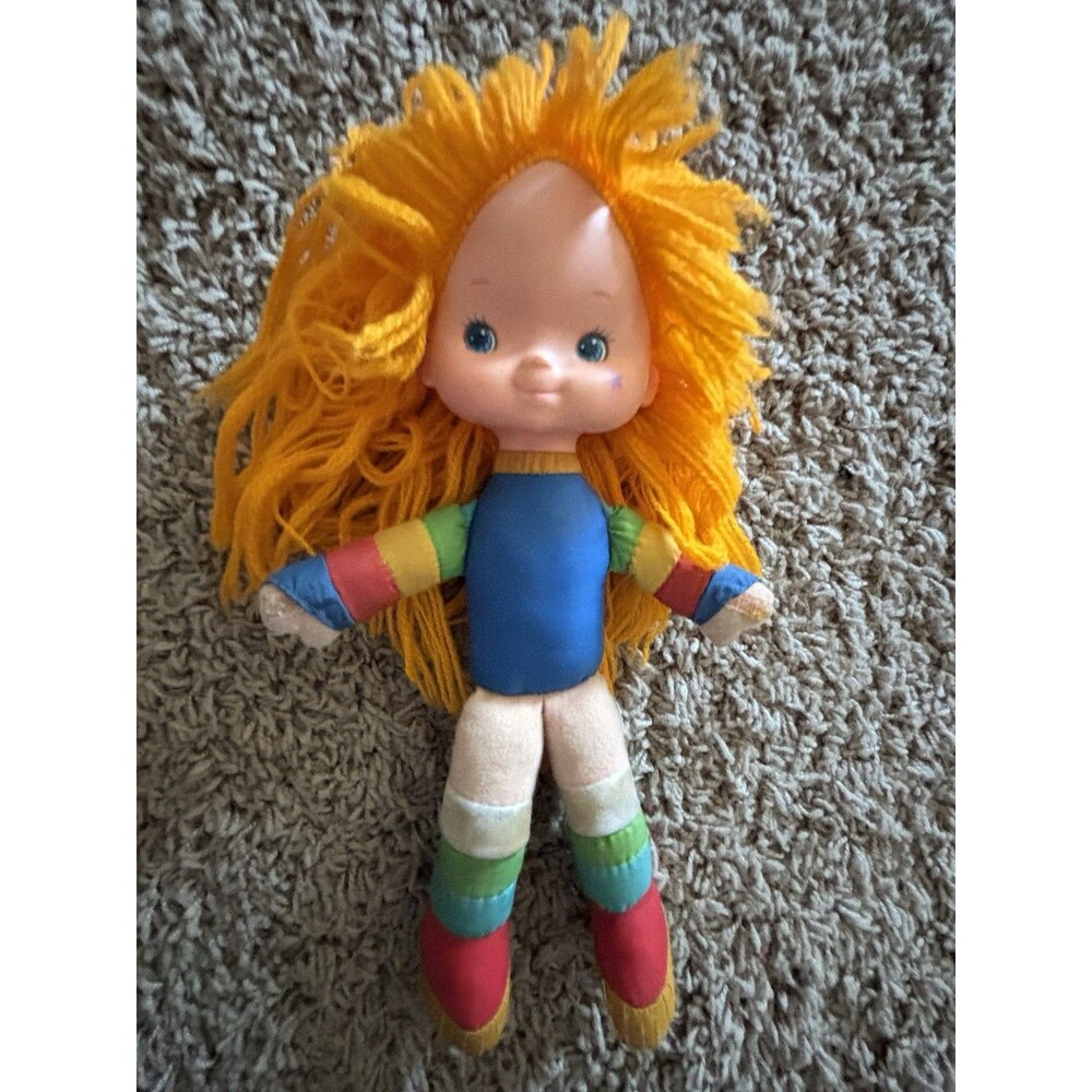 Vintage 1983 Rainbow Brite Plush Doll 10” Hallmark Mattel TLC Missing Skirt